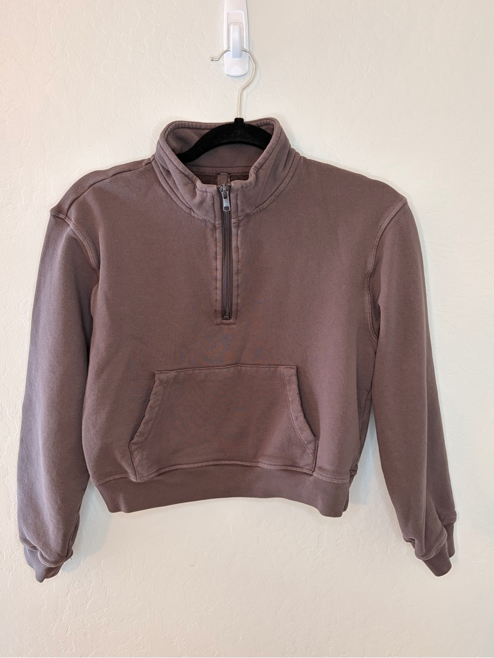 SKIMS Women's Half-Zip V-Neck Sweater in Washed gray 0020